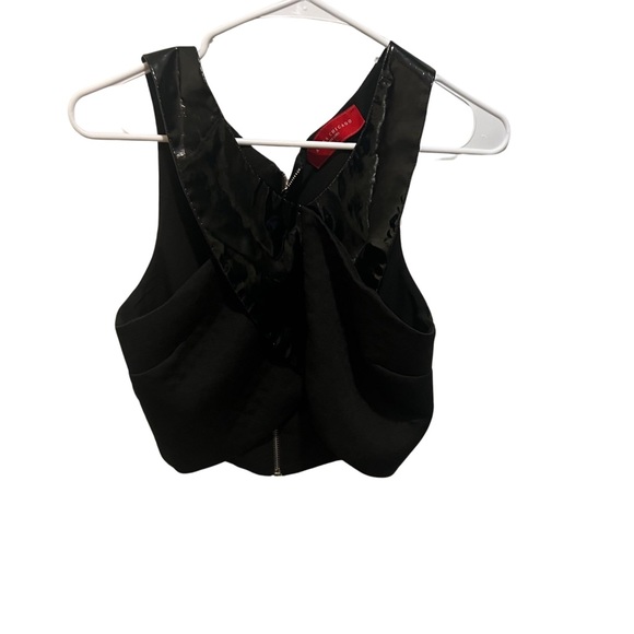 Akira Chicago Bronx Patent Vegan Leather Crop Top - Picture 7 of 13